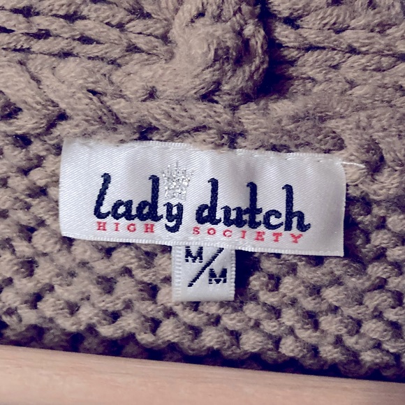 Lady Dutch High Society Vintage Brown Knit Vest Size Medium - Picture 4 of 5